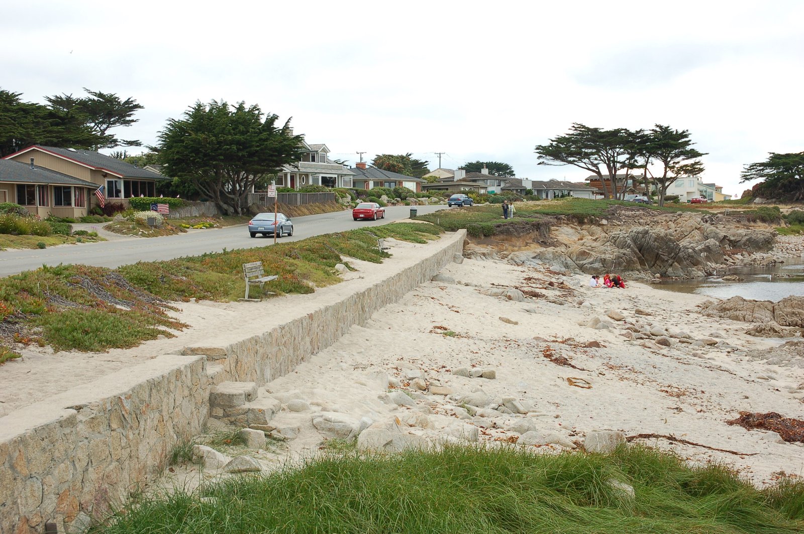 Retaining wall at Coral St Beach