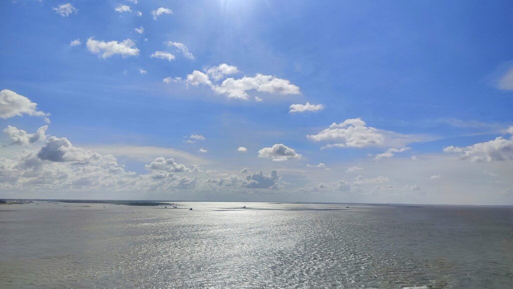 Clouds over water